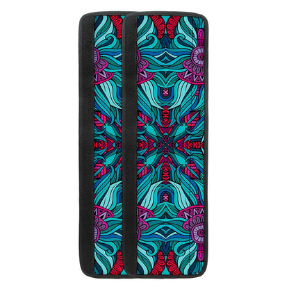 Ethnic Teal Bohemian Pattern Print Refrigerator Handle Covers