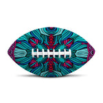 Ethnic Teal Bohemian Pattern Print Rugby Ball