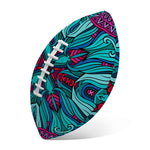 Ethnic Teal Bohemian Pattern Print Rugby Ball