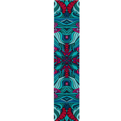 Ethnic Teal Bohemian Pattern Print Table Runner