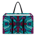 Ethnic Teal Bohemian Pattern Print Utility Tote Bag