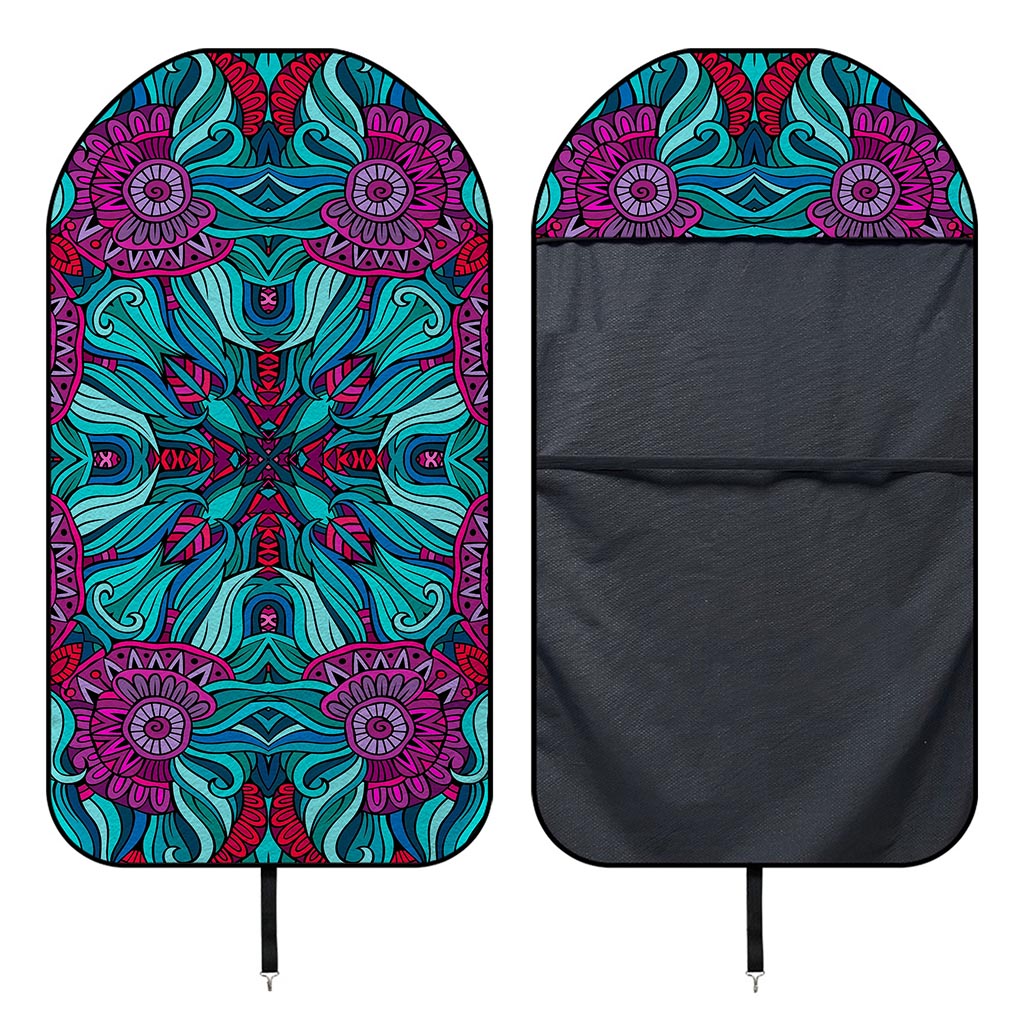 Ethnic Teal Bohemian Pattern Print Waterproof Car Seat Cover