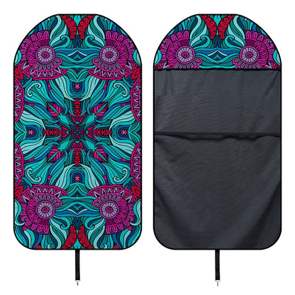 Ethnic Teal Bohemian Pattern Print Waterproof Car Seat Cover