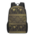 Ethnic Thai Elephant Pattern Print 17 Inch Backpack