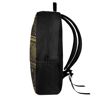 Ethnic Thai Elephant Pattern Print 17 Inch Backpack
