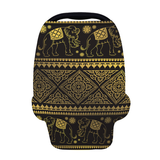 Ethnic Thai Elephant Pattern Print Baby Seat Cover