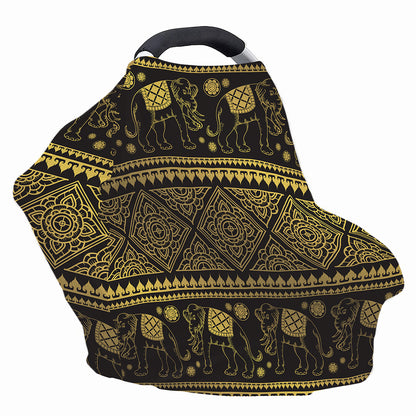 Ethnic Thai Elephant Pattern Print Baby Seat Cover