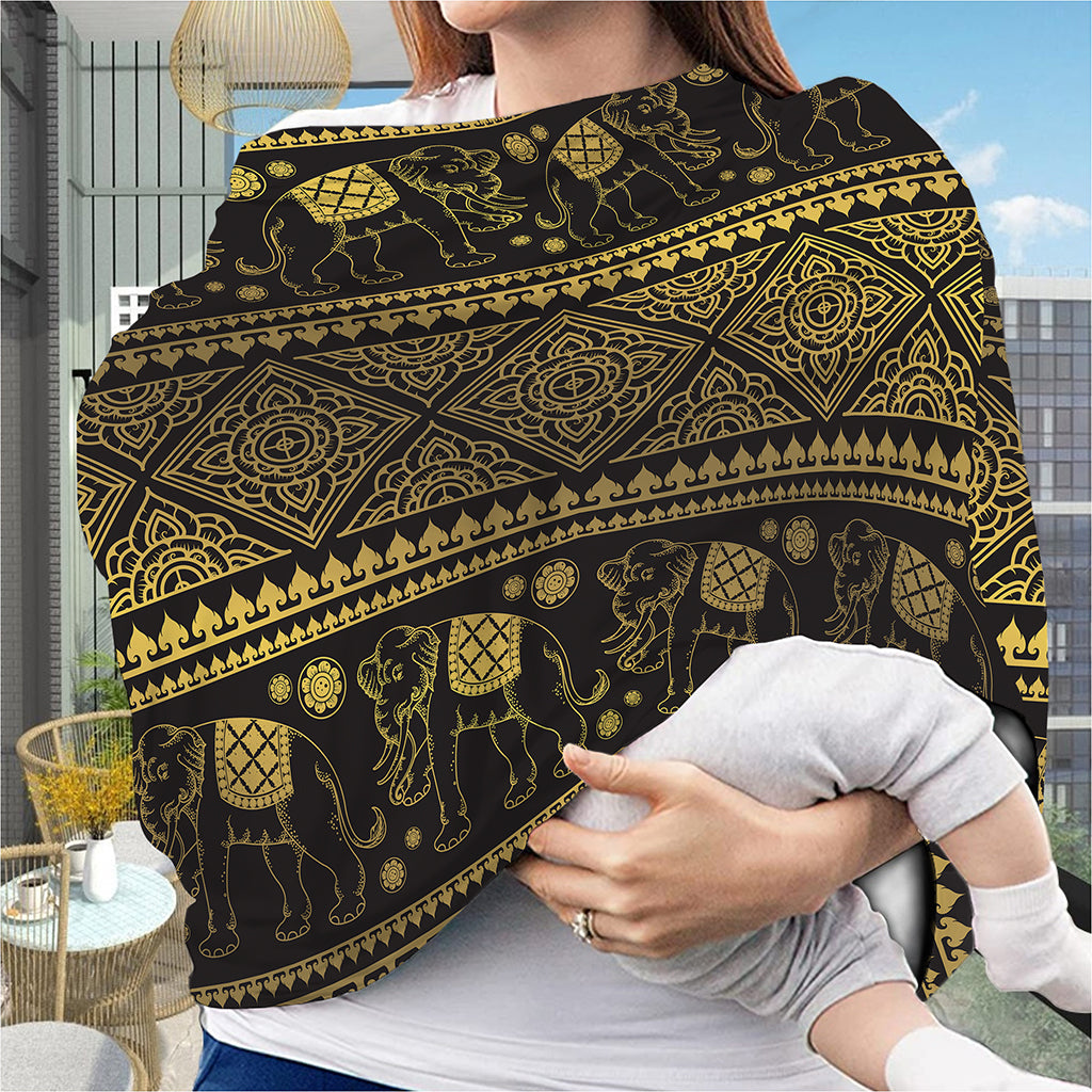Ethnic Thai Elephant Pattern Print Baby Seat Cover