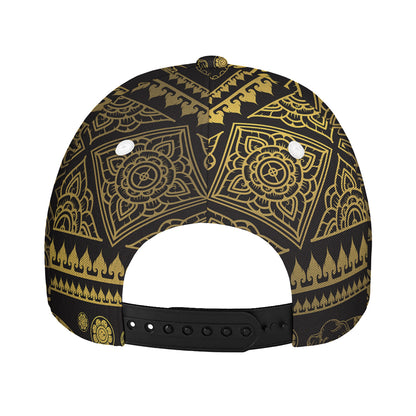 Ethnic Thai Elephant Pattern Print Baseball Cap