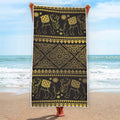 Ethnic Thai Elephant Pattern Print Beach Towel