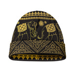 Ethnic Thai Elephant Pattern Print Beanie