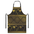 Ethnic Thai Elephant Pattern Print Bib Apron With Pocket