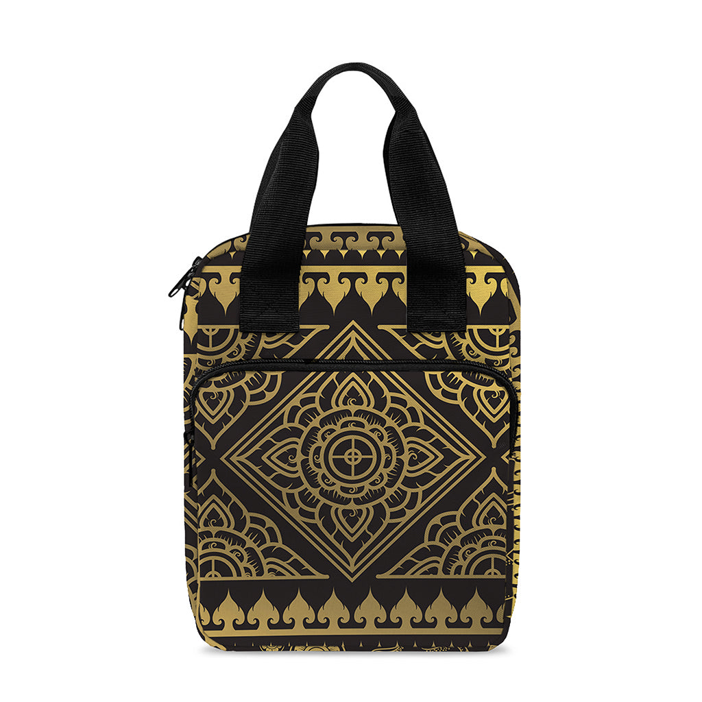 Ethnic Thai Elephant Pattern Print Bible Tote Bag