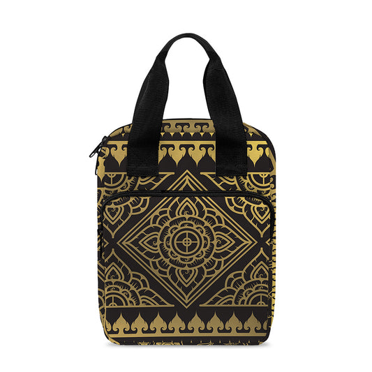 Ethnic Thai Elephant Pattern Print Bible Tote Bag