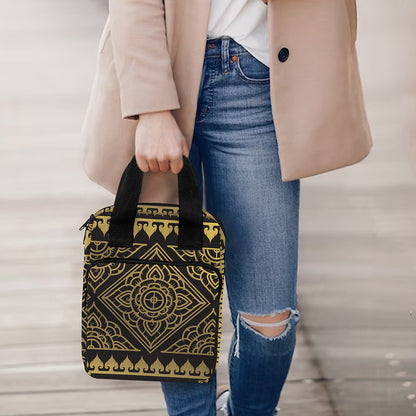 Ethnic Thai Elephant Pattern Print Bible Tote Bag