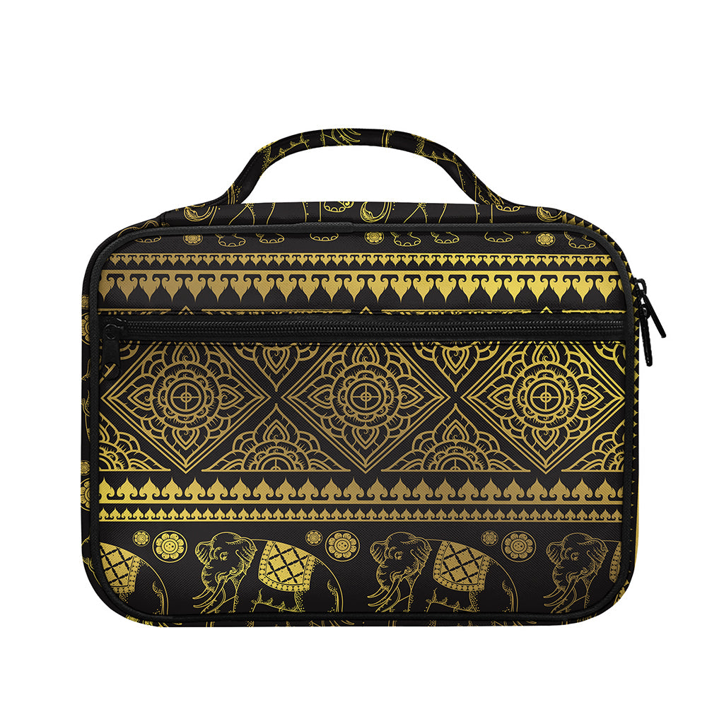 Ethnic Thai Elephant Pattern Print Briefcase Bible Bag