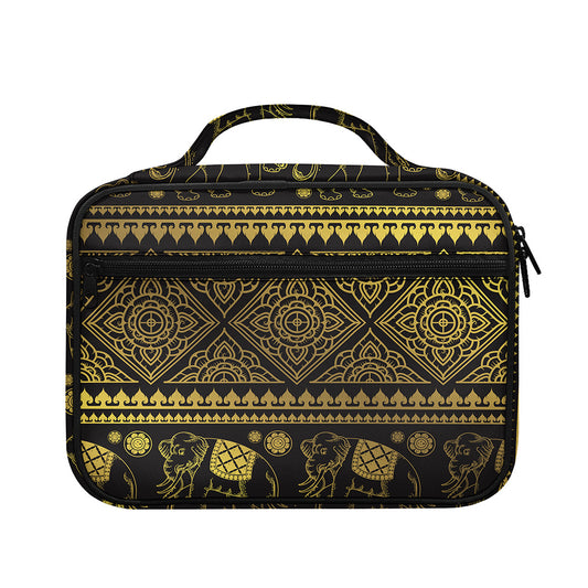 Ethnic Thai Elephant Pattern Print Briefcase Bible Bag