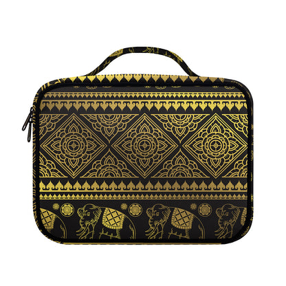 Ethnic Thai Elephant Pattern Print Briefcase Bible Bag