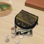 Ethnic Thai Elephant Pattern Print Coin Purse