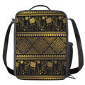 Ethnic Thai Elephant Pattern Print Crossbody Lunch Bag