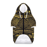 Ethnic Thai Elephant Pattern Print Dog Zip Up Hoodie