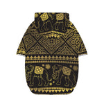 Ethnic Thai Elephant Pattern Print Dog Zip Up Hoodie