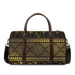 Ethnic Thai Elephant Pattern Print Duffle Bag