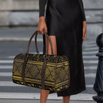 Ethnic Thai Elephant Pattern Print Duffle Bag