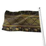 Ethnic Thai Elephant Pattern Print Flag