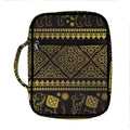 Ethnic Thai Elephant Pattern Print Front Pocket Bible Bag