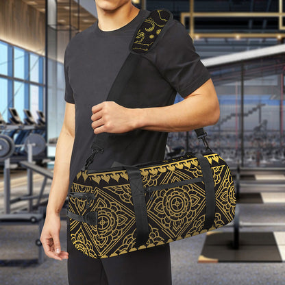 Ethnic Thai Elephant Pattern Print Gym Bag