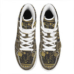 Ethnic Thai Elephant Pattern Print High Top Leather Sneakers