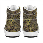 Ethnic Thai Elephant Pattern Print High Top Leather Sneakers