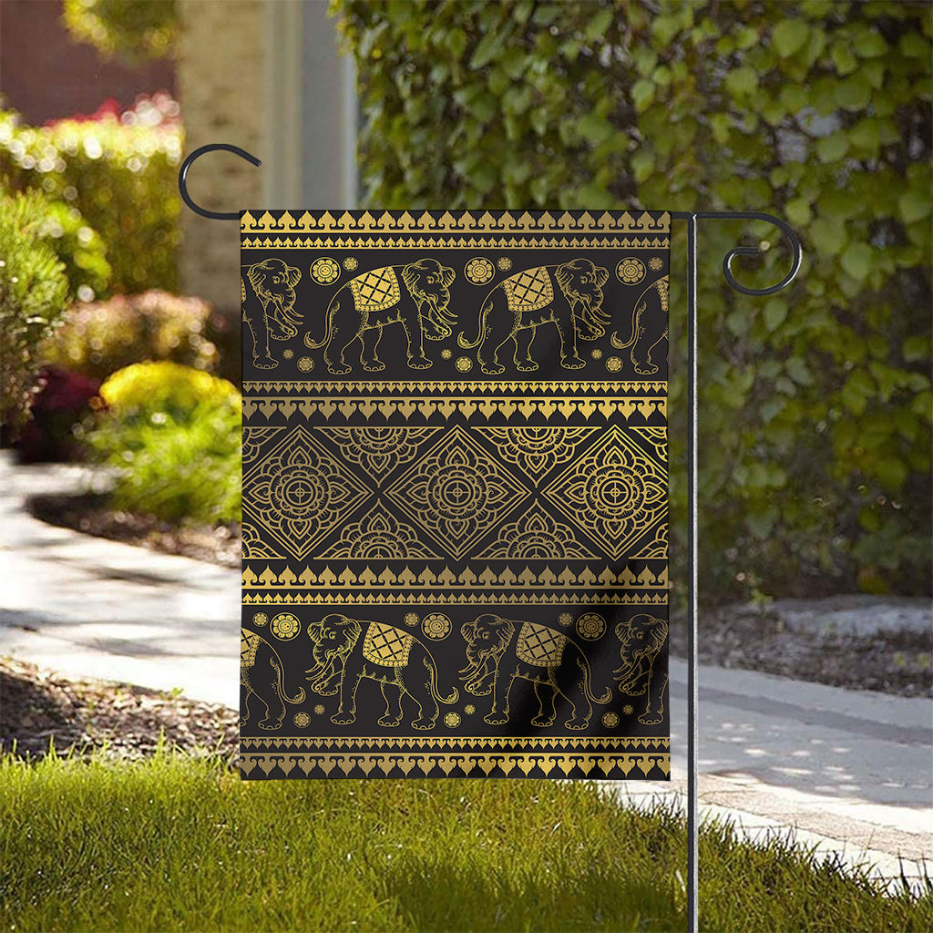 Ethnic Thai Elephant Pattern Print House Flag
