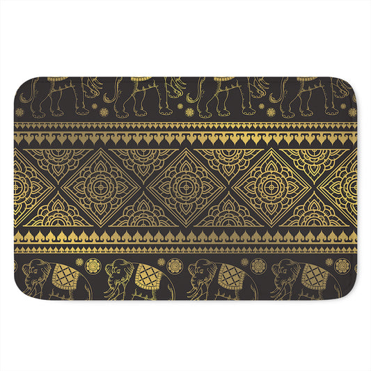 Ethnic Thai Elephant Pattern Print Indoor Door Mat