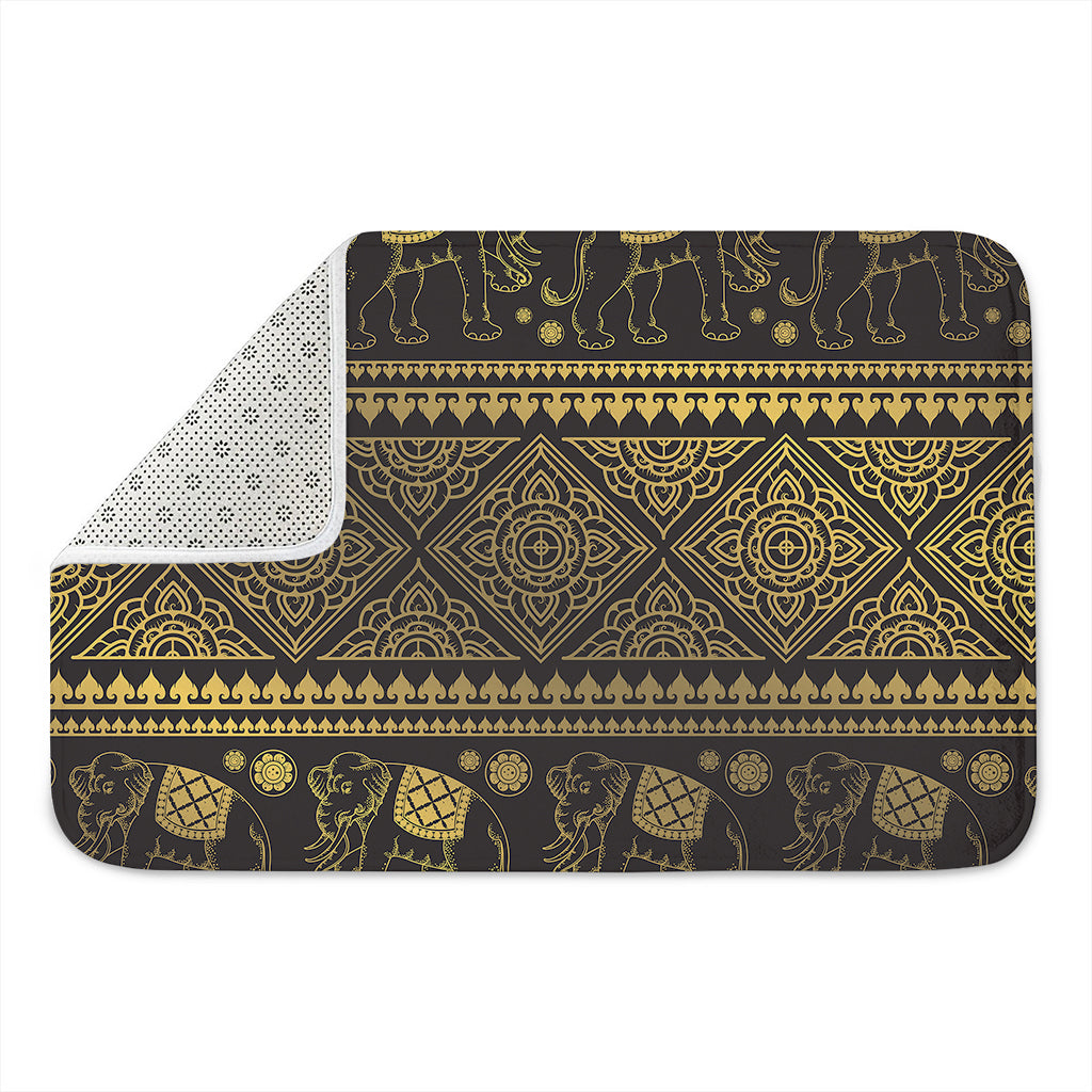 Ethnic Thai Elephant Pattern Print Indoor Door Mat