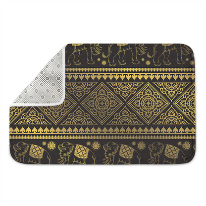 Ethnic Thai Elephant Pattern Print Indoor Door Mat