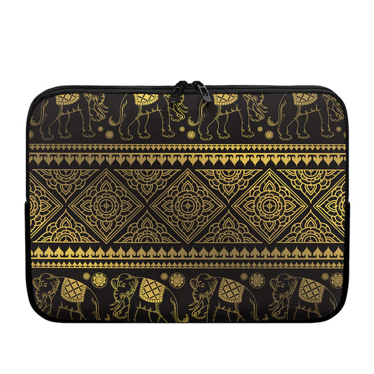 Ethnic Thai Elephant Pattern Print Laptop Sleeve