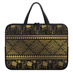 Ethnic Thai Elephant Pattern Print Laptop Sleeve With Handle