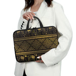 Ethnic Thai Elephant Pattern Print Laptop Sleeve With Handle