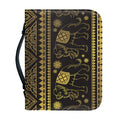 Ethnic Thai Elephant Pattern Print Leather Bible Cover