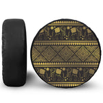 Ethnic Thai Elephant Pattern Print Leather Spare Tire Cover