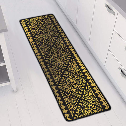 Ethnic Thai Elephant Pattern Print Long Kitchen Mat