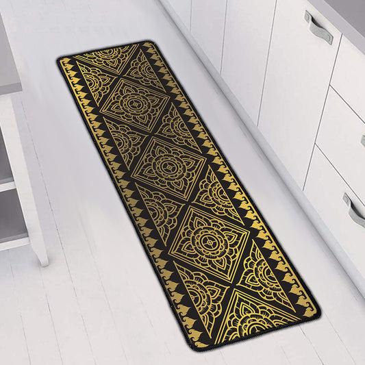 Ethnic Thai Elephant Pattern Print Long Kitchen Mat