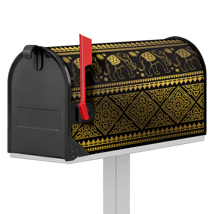 Ethnic Thai Elephant Pattern Print Mailbox Cover