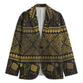 Ethnic Thai Elephant Pattern Print Men's Blazer