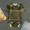 Ethnic Thai Elephant Pattern Print Men's Bodysuit