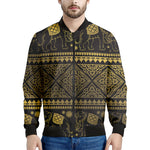 Ethnic Thai Elephant Pattern Print Men's Bomber Jacket