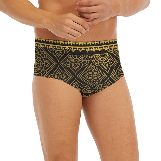 Ethnic Thai Elephant Pattern Print Men's Briefs