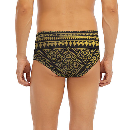 Ethnic Thai Elephant Pattern Print Men's Briefs